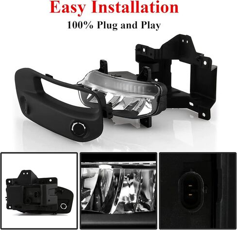 مصابيح الضباب LED من WonVon مناسبة لمصد 2019-2023 Ram 2500 3500 LED مع مصابيح القيادة مع مفتاح التشغيل وجانب الركاب متضمن in Kuwait