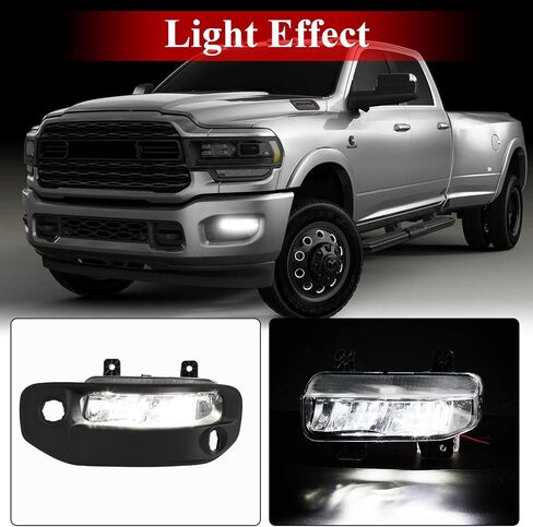 مصابيح الضباب LED من WonVon مناسبة لمصد 2019-2023 Ram 2500 3500 LED مع مصابيح القيادة مع مفتاح التشغيل وجانب الركاب متضمن in Kuwait