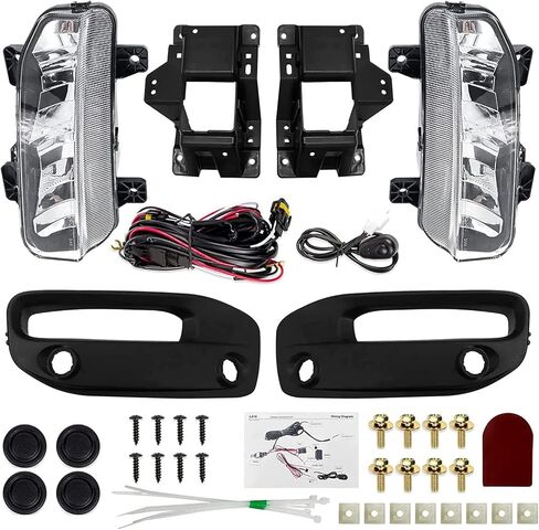 مصابيح الضباب LED من WonVon مناسبة لمصد 2019-2023 Ram 2500 3500 LED مع مصابيح القيادة مع مفتاح التشغيل وجانب الركاب متضمن in Kuwait