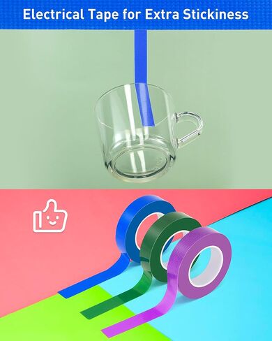 3 Rolls Colored Duct Tape, Multi Use Water Pipe Tape, Waterproof Duct Tape, Color Coding, Multifunctional Tape for Handicrafts and Art, No Residue, Easy to Tear by Hand, Great for Packaging. in Saudi Arabia