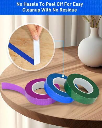 3 Rolls Colored Duct Tape, Multi Use Water Pipe Tape, Waterproof Duct Tape, Color Coding, Multifunctional Tape for Handicrafts and Art, No Residue, Easy to Tear by Hand, Great for Packaging. in Saudi Arabia