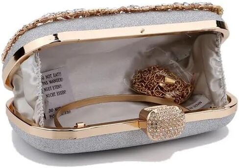 حقيبة يد للحفلات المسائية مرصعة بالماس حقيبة يد لحفلات الزفاف وحجر الراين للحفلات الراقصة (كريستال فروست) in Kuwait