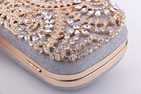 حقيبة يد للحفلات المسائية مرصعة بالماس حقيبة يد لحفلات الزفاف وحجر الراين للحفلات الراقصة (كريستال فروست) in Kuwait