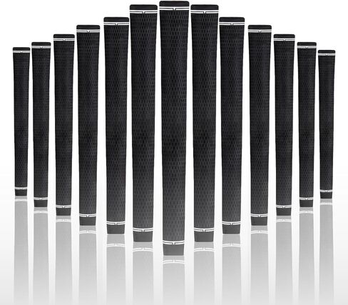 Majek Golf Club Grips Super Jumbo Extra Large Tour 360 Degree Black - NO LOGO - Round .600 Extra Large XL XXL Great for Tall Golfers with Big Hands - Premium Rubber Golf Grips - 13 Pack High Traction in Saudi Arabia