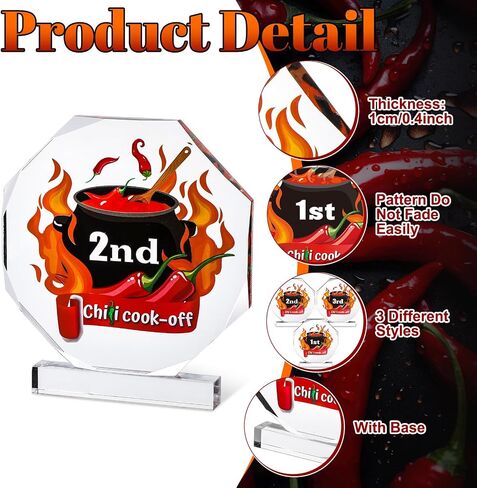 DoubleFill 3 قطع جوائز الطبخ، جوائز كأس الشيف الذهبية، جوائز مسابقة الطبخ 4.72 بوصة مع قاعدة للطهاة في الطبخ in Kuwait