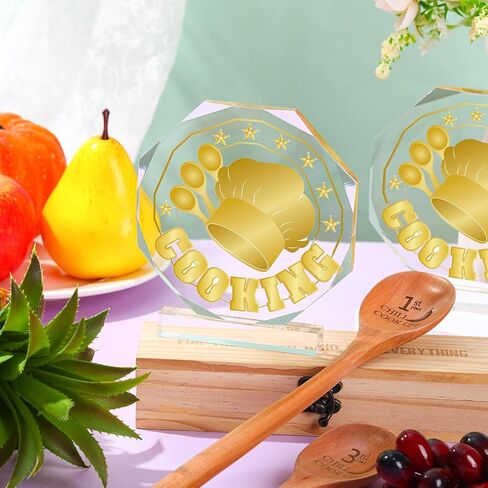 DoubleFill 3 قطع جوائز الطبخ، جوائز كأس الشيف الذهبية، جوائز مسابقة الطبخ 4.72 بوصة مع قاعدة للطهاة في الطبخ in Kuwait