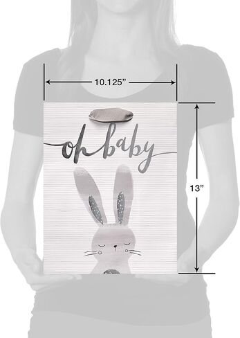 Papyrus 13" Large Gift Bag (Stork with Baby) for Baby Shower, Baby Sprinkle and All Baby Occasions (1 Bag) in Saudi Arabia