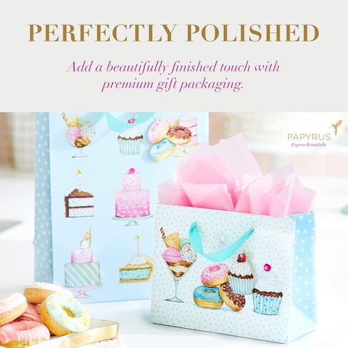 Papyrus 13" Large Gift Bag (Stork with Baby) for Baby Shower, Baby Sprinkle and All Baby Occasions (1 Bag) in Saudi Arabia