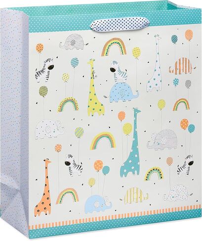 Papyrus 13" Large Gift Bag (Stork with Baby) for Baby Shower, Baby Sprinkle and All Baby Occasions (1 Bag) in Saudi Arabia