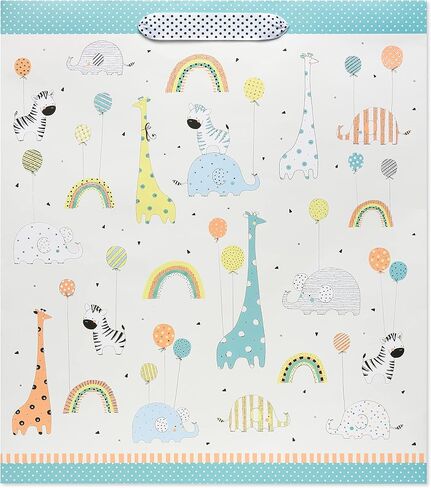 Papyrus 13" Large Gift Bag (Stork with Baby) for Baby Shower, Baby Sprinkle and All Baby Occasions (1 Bag) in Saudi Arabia