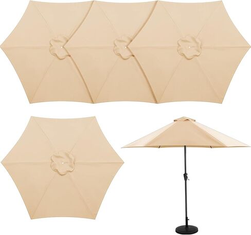 4 Pcs 8.7 ft Outdoor Patio Umbrella Replacement Top Cover umbrella canopy replacement Suit 8 Ribs for Outdoor Table Pool Garden Market Yard in Saudi Arabia