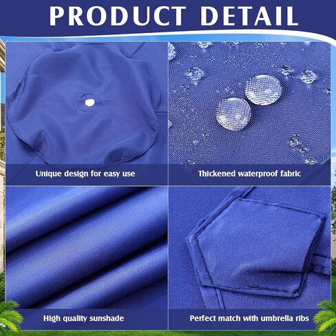4 Pcs 8.7 ft Outdoor Patio Umbrella Replacement Top Cover umbrella canopy replacement Suit 8 Ribs for Outdoor Table Pool Garden Market Yard in Saudi Arabia