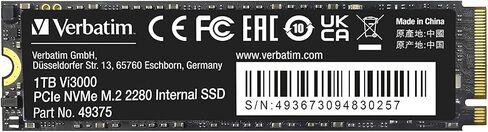 Verbatim 512GB SSD Vi3000 Internal Solid State Hard Drive PCIe NVMe M.2 2280 in Saudi Arabia