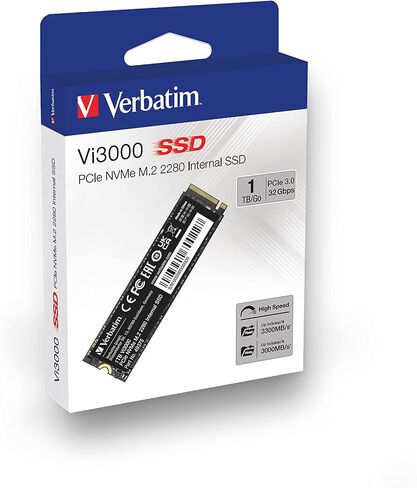 Verbatim 512GB SSD Vi3000 Internal Solid State Hard Drive PCIe NVMe M.2 2280 in Saudi Arabia
