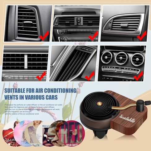 معطر هواء لمشغل التسجيل، عبوة من 2 مشابك لتنفيس معطر السيارة 6 قطع أقراص معطر هواء TayTay مشبك معطر هواء للسيارة in Kuwait