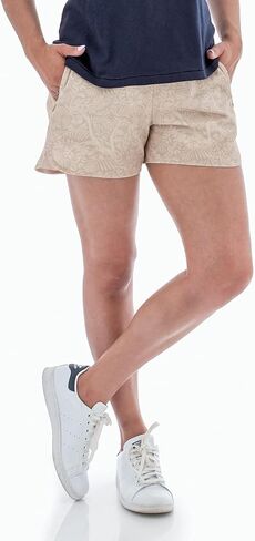 شورت Aventura للسيدات مقاس 4 بوصات Menlo، بعامل حماية من الأشعة فوق البنفسجية 30+ خفيف الوزن، رياضي للمشي الرياضي، حزام خصر مطاطي مع جيوب in Kuwait