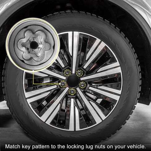 X AUTOHAUX S Type S Car Wheel Lock Lug Nut Anti Theft Lug Nut Screw Removal Socket Key Wheel Lock Key Replacement for Audi A4L A5 A6L Q2L Q3 Q5 Q7 A8 in Saudi Arabia