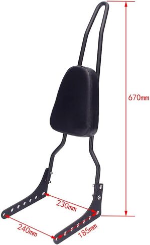 مسند ظهر سيسي بار مع وسادة مريحة متوافقة مع Harley Softail Slim FLSL Deluxe FLHC FLHCS FLDE Street Bob FXBB 2018-2021 (كروم) in Kuwait