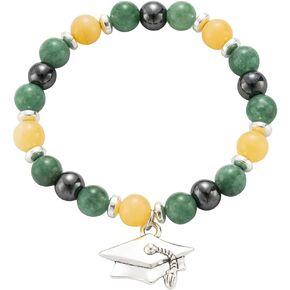 2024 Graduation Gifts for Her,Graduation bachelor hat Bracelet for Women Charm Bracelet Graduation Gifts for Girls Natural Stone College Graduation