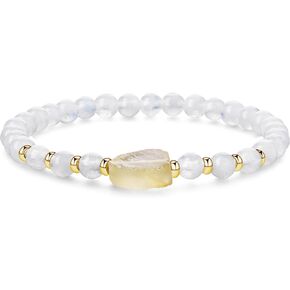 COAI Raw Crystal Stone Beaded Bracelet for Women