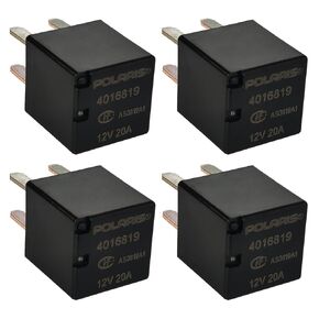 4Pcs 4016819 Ultra Micro ISO Automotive Relay 12VDC 20A 4Pins, General Purpose for Automotive Applications
