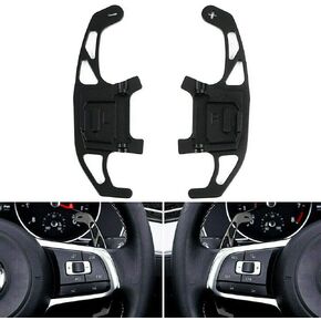 Paddles Shifters,Polish Aluminum Shifter Extension for Car Steering Wheel Compatible with VW Volkswagen Golf MK7 GTI R R-line Scirocco 2014-2019 (Red)