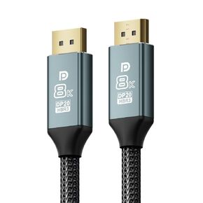 8K DisplayPort Cable 1.4,DP to DP Cable 10FT(VESA Certified,8K@60Hz/4K@144Hz/2K@240Hz),Braided 32.4Gbps Display Port Cable Cord Compatible FreeSync G-Sync HDR HDCP Gaming Monitor,TV,PC
