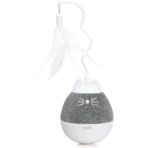 Catit PIXI Spinner, Treat Dispensing Cat Toy, Silver