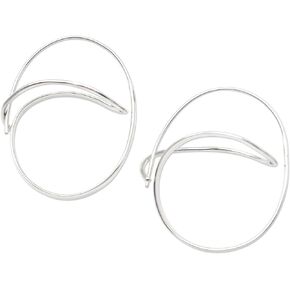 NOVICA Artisan Handmade Sterling Silver Hoop No Stone Indonesia Earrings