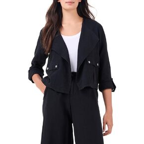 NIC+ZOE Women's Rumba Linen Moto Jacket