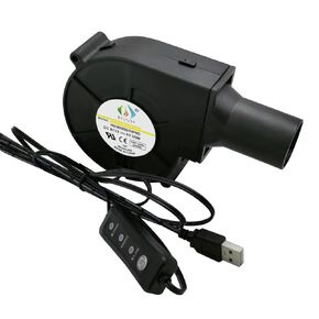 Portable Dual Ball 5V USB 3500RPM 35CFM Multifunctional Variable Speed DIY Air Mover Blower USB Cooling Fan for DIY Computer Case, Mining Server, 3D Printers,Outdoor Camping Cooking and Barbecue