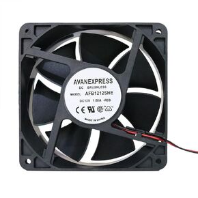 Twinklebay 120 x 38mm Cooling Fan, Replacement for AFB1212SHE High CFM 12038 Cooling Fan, 120 x 120 x 38mm with 2 Pins 2 Wires Connector (12V DC)