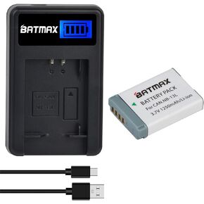 Batmax NB-13L Battery + Quick LED Charger for Canon PowerShot SX740 HS, SX620 HS, SX720 HS, G1 X Mark III, G5 X, G5 X Mark II, G7 X, G7 X Mark II, G7 X Mark III, G9 X, G9 X Mark II Digital Cameras