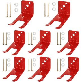 8 Pack Fire Extinguisher Bracket, Fire Extinguisher Mounts for 5 to 13 lbs Dry Chemical and Water Extinguishers, Universal Fire Extinguishers Hanger for All Extinguishers with Valve Body Slots