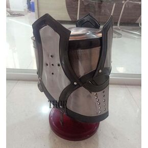 THOR INSTRUMENTS King Crown Helmet | Medieval Knight King Richard Crown Helmet With Stand Replica Cosplay Armour Helmets