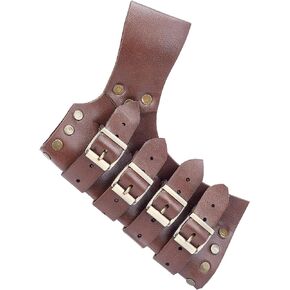 GORGECRAFT Leather Sword Frog Coconut Brown Retro Medieval Adjustable Faux Leather Sword Holster Belt Universal Sword Holder for Halloween Christmas Party Knight Warrior Cosplay Costume Accessories