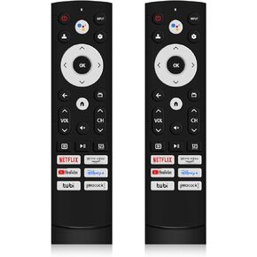 2 PC Replacement Remote Control for Hisense Smart Google TV Series,for Hisense UHD 4K ULED Google TVs,for Hisense Mini-LED ULED 4K Google TV Series（No Voice）