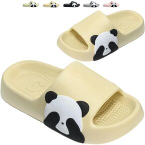 Panda Slippers Cute Cartoon Panda Slippers for Women Men Slides Sandals Open Toe Home Indoor Slippers House Shoes Outdoor Beach Slippers Couples Summer Bathroom Shower Slippers