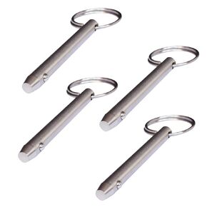 4 pcs Quick Release Pins 5/16"(8mm) Diameter 316 Stainless Steel Usable Length: 2-1/4"(57mm) Total Length 3.15"(80mm) for Bimini Top Marine Hardware