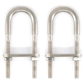 304 Stainless Steel U Bolt Set Marine Boat Deck Hardware M8x100 2PCS
