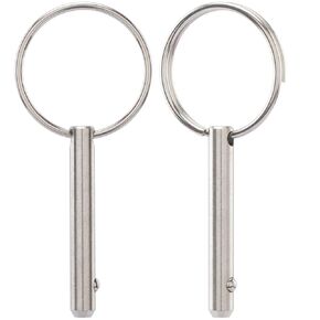 2 Pack Quick Release Pins, Diameter 3/16 inch(5mm), Usable Length: 0.95inch(24mm) ,Full 316 Stainless Steel Marine Hardware Bimini Top Pin for Ship Outfitting/Shipbuilding