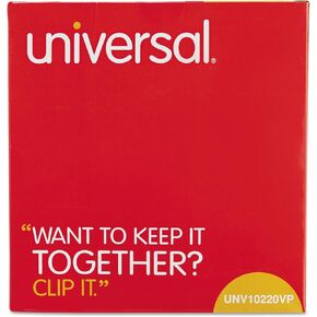 Universal 10220VP Large Binder Clips, Zip-Seal Bag, 1-Inch Capacity, 2-Inch Wide, Black, 36/Bag