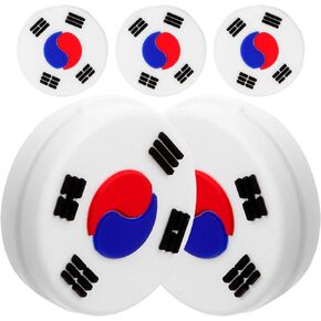 BESPORTBLE 5pcs Tennis Racket Vibration Dampener Korean Flag Soft Silicon Tennis Racquet Shock Absorber Racket String Damping Tennis Racket Accessories