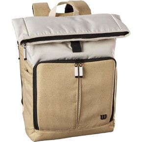 WILSON Lifestyle Foldover Tennis Backpack - Khaki, Holds up to 2 Rackets