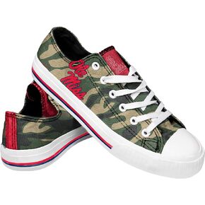 FOCO Ole Miss Womens Camo Low Top Canvas Shoe Size 7