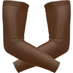 xigua Sun Protection Arm Sleeves for Men & Women - Chocolate Color Cooling Sports Compression Arm Cover Sleeve for Sports, Basketball, Cycling