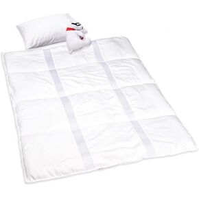 ZPECC Toddler Comforter Blanket - 39" x 47" Crib Comforter Quilt for Boys, Soft Child Quilt for Crib Bed, Stroller, Cot, Daycare, Travel, Kids, Machine Washable, Black Stripe