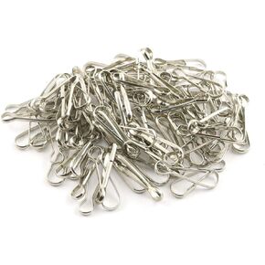 LQ Industrial Metal Spring Hook 100PCS 26mm/1Inch Metal Purse Zipper Pull Snap Clips Lanyard Hooks