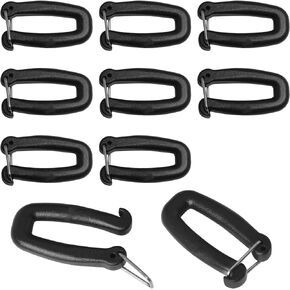 10PCS Detachable Square Buckle Outdoor Rucksack Satchel Elastic Hook Buckle Inner Diameter 2.5CM Plastic Sliding Three Button Bulk Free Adjustable Buckle For Webbing Connection