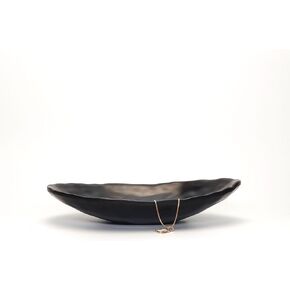 Black Ring Dish,Jewelry Tray Key Dish Tray Organizer,Dresser Decor entryway Key Bowl,Catch All Bowl Decorative Trinket Dish Housewarming Gift 7.4inch